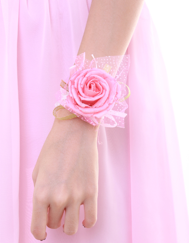 Blossom Bridesmaid Corsage in Strawberry Pink